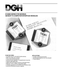 Thumbnail of document D1000 M data sheet 1097